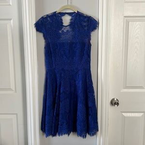 BB Dakota Size 4 Blue Fit and Flare Dress
